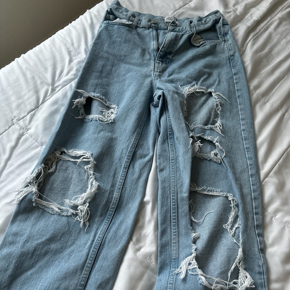 BDG Distressed High Rise Baggy Jeans